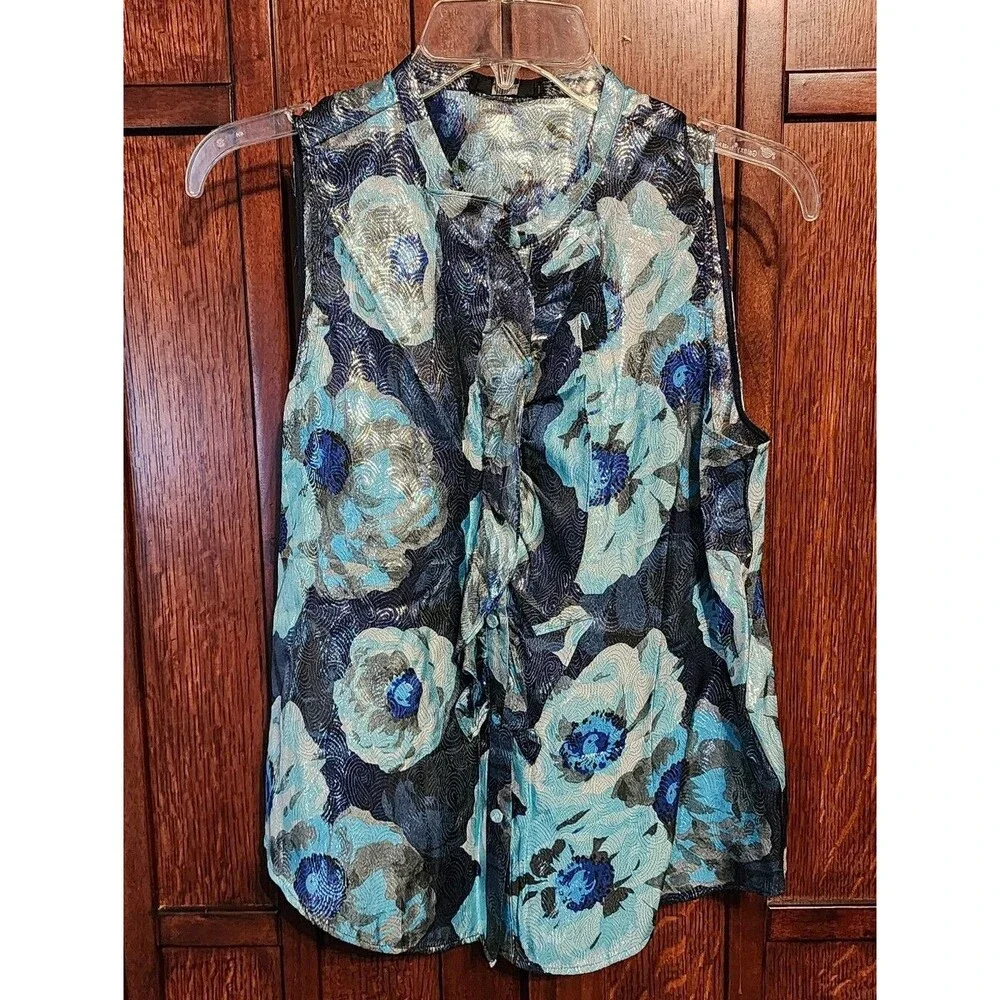 NWT J. Crew Ruffle-front Top In Floral-print Jacquard, XS